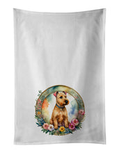 Load image into Gallery viewer, Lakeland Terrier and Flowers Kitchen Towel Set of 2