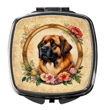 Load image into Gallery viewer, Leonberger and Flowers Compact Mirror – Stylish Purse Mirror with Artistic Covers