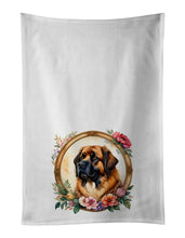 Load image into Gallery viewer, Leonberger and Flowers Kitchen Towel Set of 2