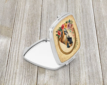Load image into Gallery viewer, Mastiff and Flowers Compact Mirror – Stylish Purse Mirror with Artistic Covers