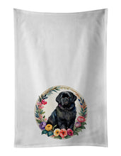 Load image into Gallery viewer, Newfoundland and Flowers Kitchen Towel Set of 2
