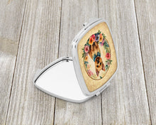 Load image into Gallery viewer, Norwich Terrier and Flowers Compact Mirror – Stylish Purse Mirror with Artistic Covers