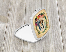 Load image into Gallery viewer, Old English Sheepdog and Flowers Compact Mirror – Stylish Purse Mirror with Artistic Covers