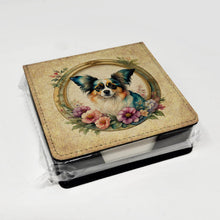 Load image into Gallery viewer, Papillon and Flowers PU Leather Note Paper Holder