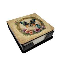 Load image into Gallery viewer, Papillon and Flowers PU Leather Note Paper Holder
