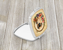 Load image into Gallery viewer, Pekingese and Flowers Compact Mirror – Stylish Purse Mirror with Artistic Covers