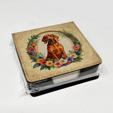 Load image into Gallery viewer, Redbone Coonhound and Flowers PU Leather Note Paper Holder