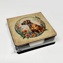 Load image into Gallery viewer, Rhodesian Ridgeback and Flowers PU Leather Note Paper Holder