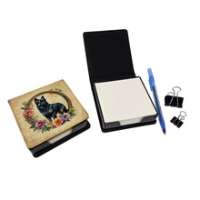Load image into Gallery viewer, Schipperke and Flowers PU Leather Note Paper Holder