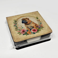 Load image into Gallery viewer, Shar Pei and Flowers PU Leather Note Paper Holder
