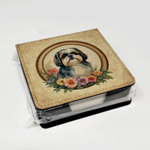 Load image into Gallery viewer, Shih Tzu and Flowers PU Leather Note Paper Holder