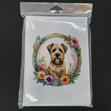 Load image into Gallery viewer, Wheaten Terrier and Flowers Greeting Cards -  Blank Note Cards – 8-Pack of Artist-Designed Cards with Envelopes