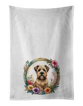 Load image into Gallery viewer, Wheaten Terrier and Flowers Kitchen Towel Set of 2