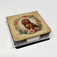 Load image into Gallery viewer, Sussex Spaniel and Flowers PU Leather Note Paper Holder