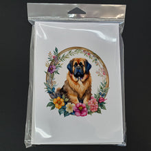Load image into Gallery viewer, Tibetan Mastiff and Flowers Greeting Cards -  Blank Note Cards – 8-Pack of Artist-Designed Cards with Envelopes