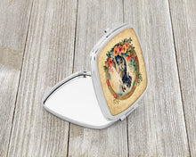 Load image into Gallery viewer, Weimaraner and Flowers Compact Mirror – Stylish Purse Mirror with Artistic Covers