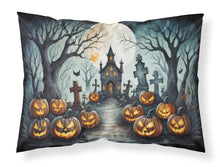 Load image into Gallery viewer, Graveyard Spooky Halloween Fabric Standard Pillowcase – Artistic Decorative Front, White Back