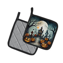 Load image into Gallery viewer, Graveyard Spooky Halloween Pot Holders - Set of 2 Decorative Kitchen Helpers | Made in the USA