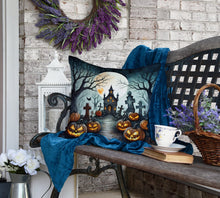 Load image into Gallery viewer, Graveyard Spooky Halloween Fabric Decorative Pillow