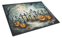 Load image into Gallery viewer, Graveyard Spooky Halloween Glass Cutting Boards – Durable, Decorative Kitchen Art Large