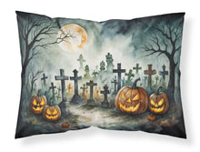 Load image into Gallery viewer, Graveyard Spooky Halloween Fabric Standard Pillowcase – Artistic Decorative Front, White Back