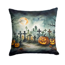 Load image into Gallery viewer, Graveyard Spooky Halloween Fabric Decorative Pillow