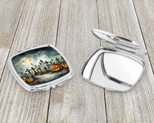 Load image into Gallery viewer, Graveyard Spooky Halloween Compact Mirror – Stylish Purse Mirror with Artistic Covers