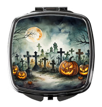 Load image into Gallery viewer, Graveyard Spooky Halloween Compact Mirror – Stylish Purse Mirror with Artistic Covers