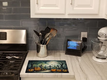 Load image into Gallery viewer, Graveyard Spooky Halloween Glass Cutting Boards – Durable, Decorative Kitchen Art Large