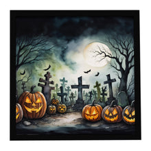 Load image into Gallery viewer, Graveyard Spooky Halloween Framed Metal Print