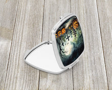 Load image into Gallery viewer, Graveyard Spooky Halloween Compact Mirror – Stylish Purse Mirror with Artistic Covers