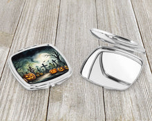 Load image into Gallery viewer, Graveyard Spooky Halloween Compact Mirror – Stylish Purse Mirror with Artistic Covers