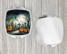 Load image into Gallery viewer, Graveyard Spooky Halloween Compact Mirror – Stylish Purse Mirror with Artistic Covers
