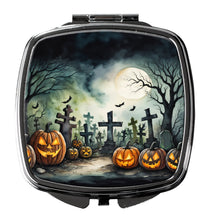 Load image into Gallery viewer, Graveyard Spooky Halloween Compact Mirror – Stylish Purse Mirror with Artistic Covers