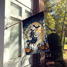 Load image into Gallery viewer, Flying Witch Spooky Halloween House Flag