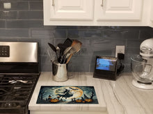 Load image into Gallery viewer, Flying Witch Spooky Halloween Glass Cutting Boards – Durable, Decorative Kitchen Art Large