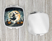 Load image into Gallery viewer, Flying Witch Spooky Halloween Compact Mirror – Stylish Purse Mirror with Artistic Covers