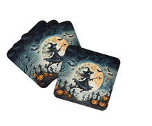 Load image into Gallery viewer, Flying Witch Spooky Halloween Foam Coaster