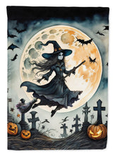 Load image into Gallery viewer, Flying Witch Spooky Halloween Garden Flag – Outdoor Decorative Yard Flag