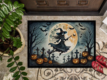 Load image into Gallery viewer, Flying Witch Spooky Halloween Doormat -  18x27 Decorative Floor Mat – Indoor/Outdoor Rug