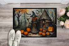 Load image into Gallery viewer, Slavic Witch Spooky Halloween Doormat -  18x27 Decorative Floor Mat – Indoor/Outdoor Rug