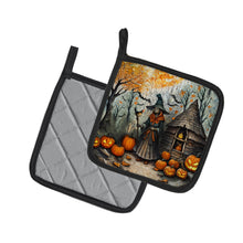 Load image into Gallery viewer, Slavic Witch Spooky Halloween Pot Holders - Set of 2 Decorative Kitchen Helpers | Made in the USA