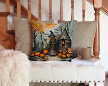 Load image into Gallery viewer, Slavic Witch Spooky Halloween Throw Pillow - 14x14 Decorative Pillow – Art for Your Home &amp; Patio