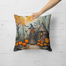 Load image into Gallery viewer, Slavic Witch Spooky Halloween Fabric Decorative Pillow