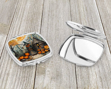 Load image into Gallery viewer, Slavic Witch Spooky Halloween Compact Mirror – Stylish Purse Mirror with Artistic Covers