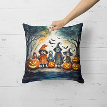 Load image into Gallery viewer, Trick or Treaters Spooky Halloween Fabric Decorative Pillow