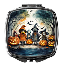 Load image into Gallery viewer, Trick or Treaters Spooky Halloween Compact Mirror – Stylish Purse Mirror with Artistic Covers