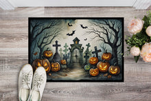 Load image into Gallery viewer, Graveyard Spooky Halloween Doormat -  18x27 Decorative Floor Mat – Indoor/Outdoor Rug