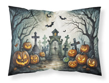 Load image into Gallery viewer, Graveyard Spooky Halloween Fabric Standard Pillowcase – Artistic Decorative Front, White Back