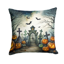 Load image into Gallery viewer, Graveyard Spooky Halloween Fabric Decorative Pillow